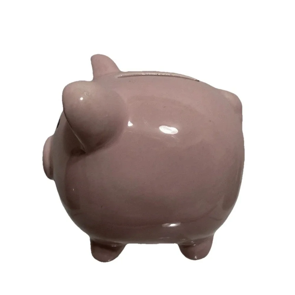 Cute Pink‎ Ceramic Piggy Bank Small Coin Bank Classic Pig Money Box
